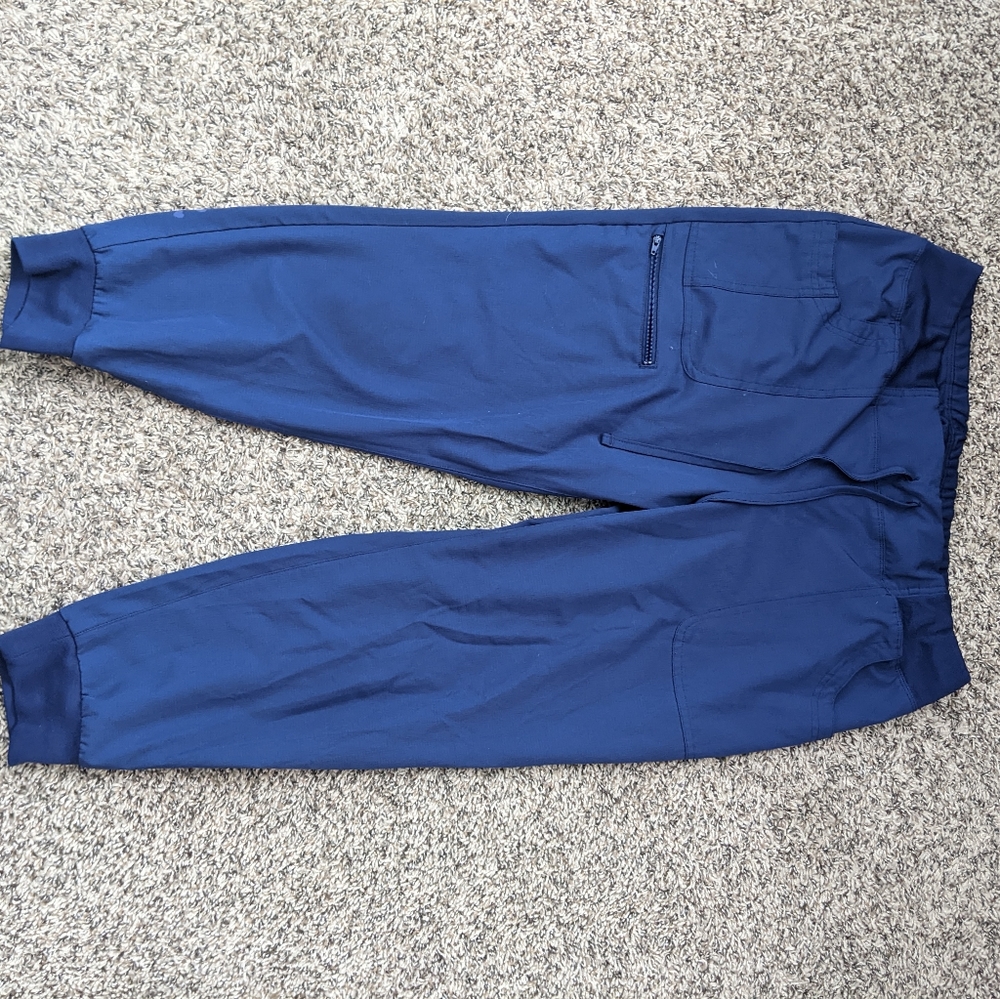 HeartSoul Petite Large Navy Jogger Scrub Pants